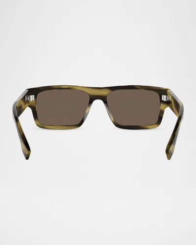 Fendi Selleria 54mm Rectangular Sunglasses In Brown