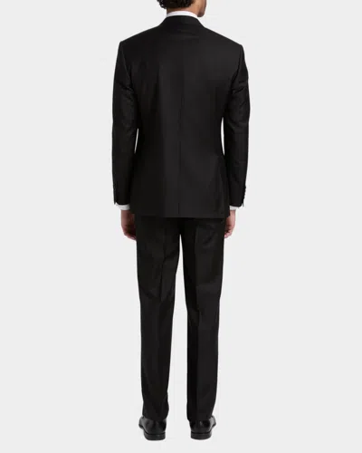 Canali Wool Single-breasted Suit In Black