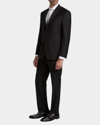 Canali Wool Single-breasted Suit In Black
