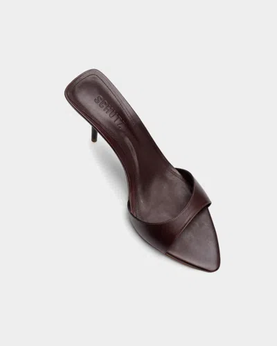 Schutz 75mm Elodie Leather Mules In Multi