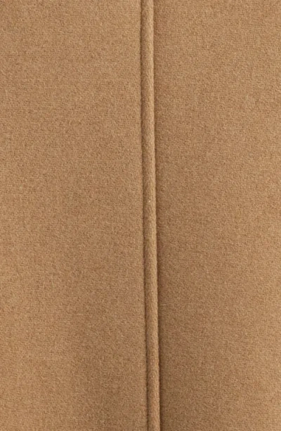 Open Edit Wool Blend Melton Overcoat In Brown