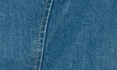 L'agence Saga Button-front Denim Top In Blue