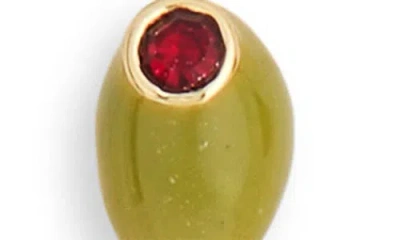 Leith 6-pack Olive Assorted Earrings Set In Gold
