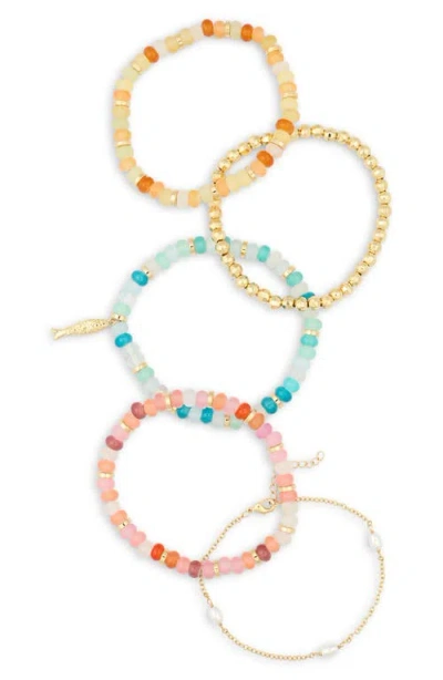 Leith 5-pack Beaded Assorted Bracelets In Multi