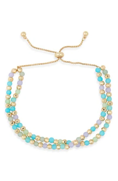Leith Beaded 2-row Slider Bracelet In Multi