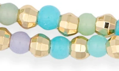 Leith Beaded 2-row Slider Bracelet In Multi