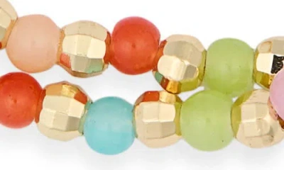 Leith Beaded 2-row Slider Bracelet In Multi