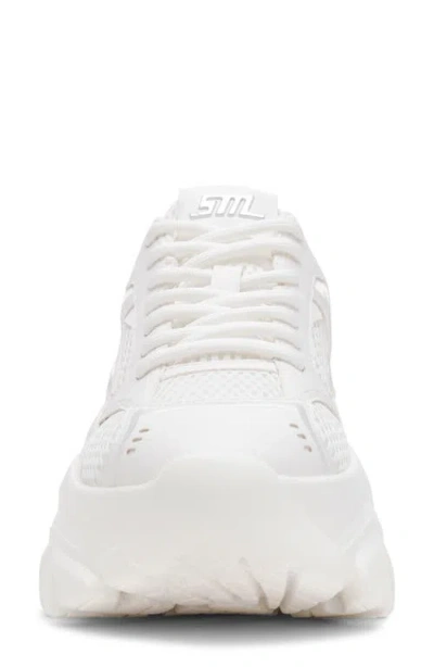Steve Madden Ripper Platform Sneaker In White