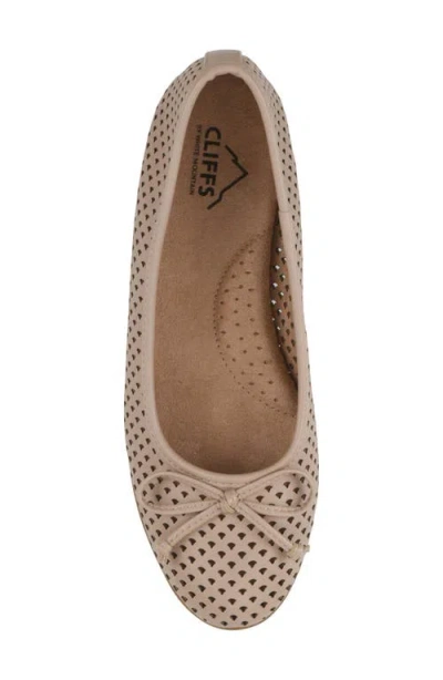 Cliffs By White Mountain Wide Width Carris Ballet Flat In Brown