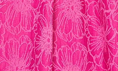 Ruby Rd. Ruby Rd Floral Textured Knit Top In Pink