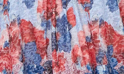 Ruby Rd. Ruby Rd Sublimation Mixed Latter Lace Jersey Top In Multi