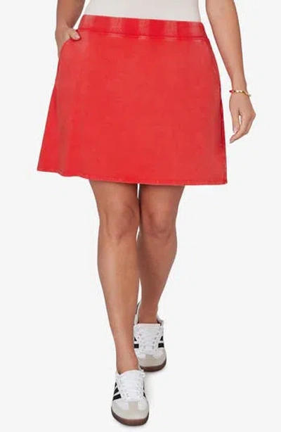 Ruby Rd. Plus Size French Terry Pull-on Skort In Red