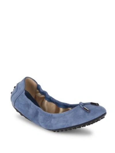 Tod's Textured Leather Ballet Flats