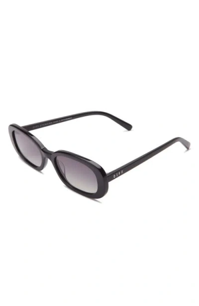 Diff Cove Oval Sunglasses In Black