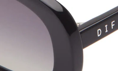 Diff Cove Oval Sunglasses In Black