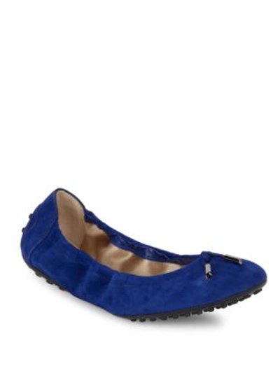 Tod's Leather Tie Up Ballet Flats