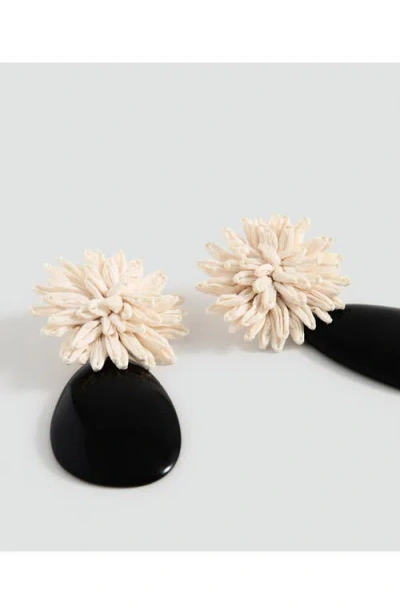 Mango Resin Flower Drop Earrings In Multi