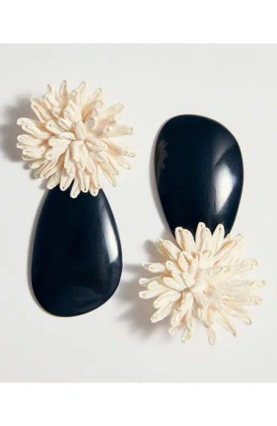Mango Resin Flower Drop Earrings In Multi