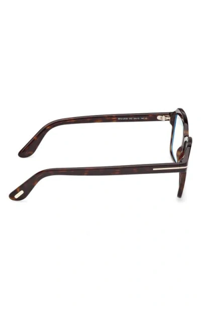 Tom Ford 54mm Rectangular Optical Glasses In Brown