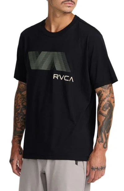 Rvca Va Blur Performance Graphic T-shirt In Multi
