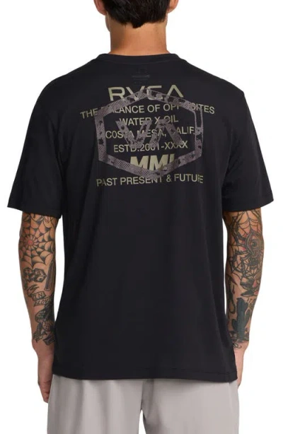 Rvca Hex Over Performance Graphic T-shirt In Multi