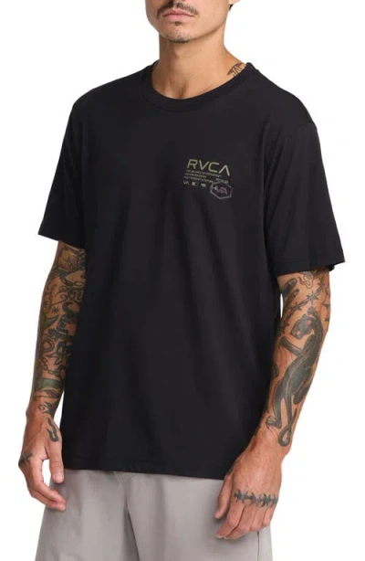 Rvca Hex Over Performance Graphic T-shirt In Multi