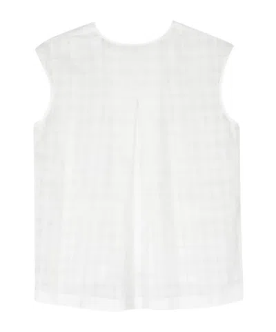 A.p.c. Check-pattern V-neck Tank Top In White