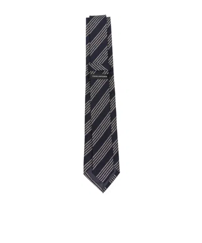 Tagliatore Diagonal-stripe Tie In Blue
