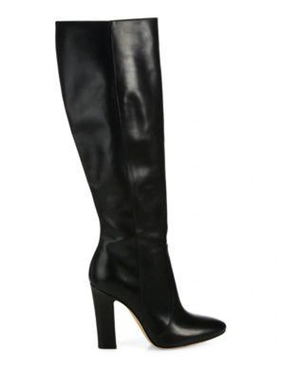 Shop Gianvito Rossi Tall Leather Boots In Black