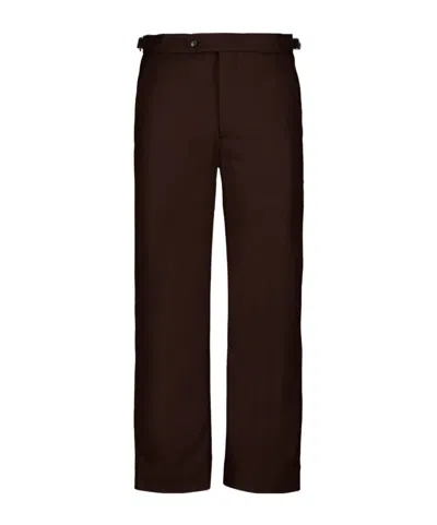 Bode Side-button Wool Casual Pants In Animal Print