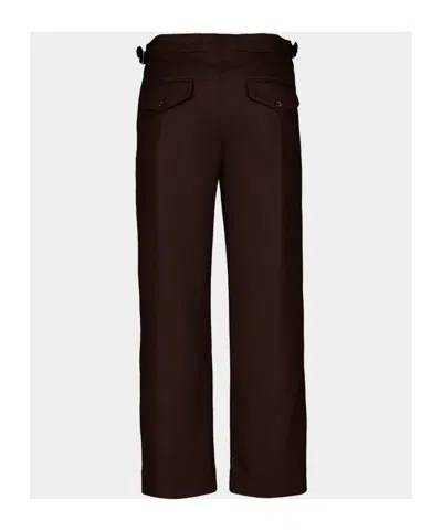 Bode Side-button Wool Casual Pants In Animal Print