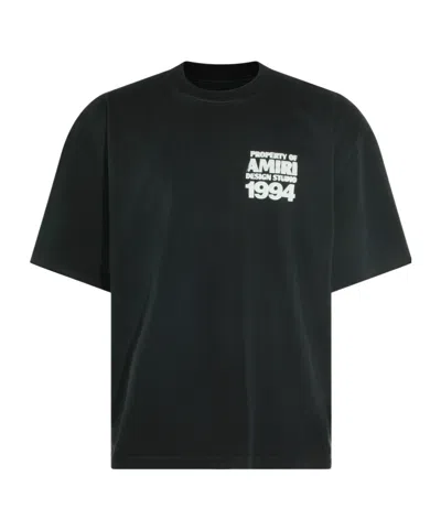 Amiri Mens Black 1994 Logo-print Skate Cotton-jersey T-shirt In Black