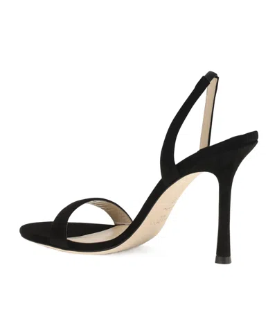 Jimmy Choo Jenn 85mm Suede Slingback Sandals In Black