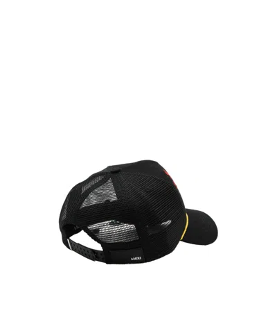Amiri Embroidered Mesh-panel Baseball Cap In Black
