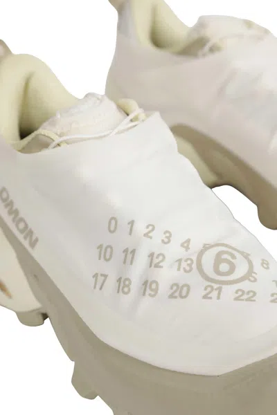 Mm6 Maison Margiela White Polyamide Athletic Sneakers In Multi