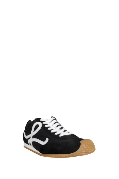 Loewe Womens Blk/white Ballet Runner 2.0 Suede And Woven Low-top Trainers Eur 36 / 3 Uk In Black