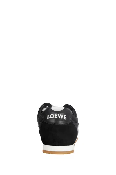 Loewe Womens Blk/white Ballet Runner 2.0 Suede And Woven Low-top Trainers Eur 36 / 3 Uk In Black