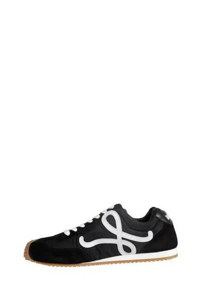 Loewe Womens Blk/white Ballet Runner 2.0 Suede And Woven Low-top Trainers Eur 36 / 3 Uk In Black