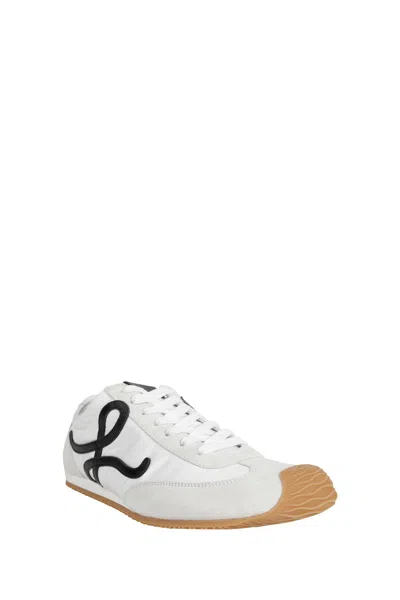 Loewe Ballet Runner 2.0 Nylon And Calfskin Low-top Sneakers In White
