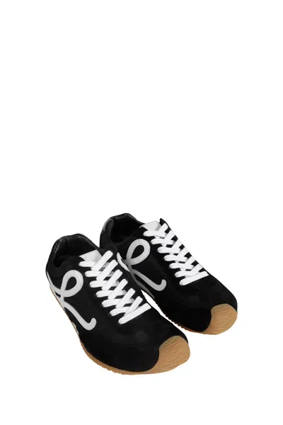 Loewe Womens Blk/white Ballet Runner 2.0 Suede And Woven Low-top Trainers Eur 36 / 3 Uk In Black