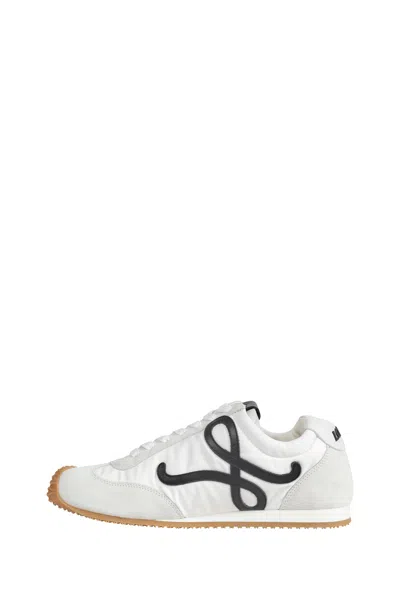 Loewe Ballet Runner 2.0 Nylon And Calfskin Low-top Sneakers In White