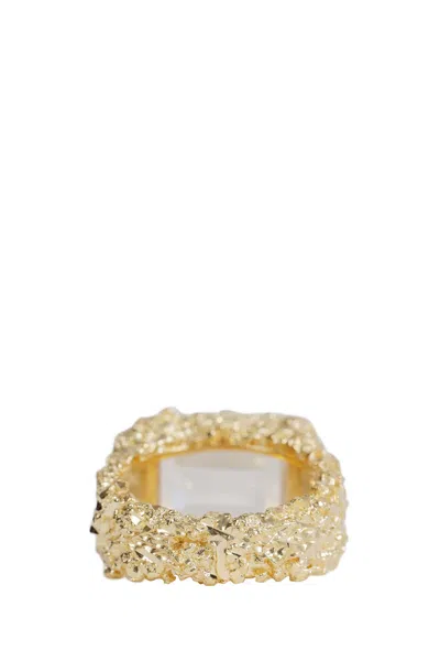 Veneda Carter Rectangle Crystal Ring In Gold