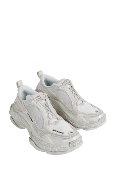 Balenciaga Triple S.2 Gandient Mesh And Nylon Inserts With Used-effect In White