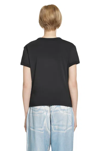 Acne Studios Printed Jersey T-shirt In Black