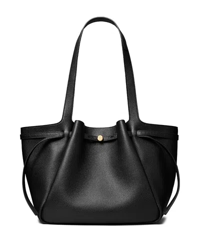 Tory Burch Saint Laurent Cassandre Leather Bucket Bag In Black