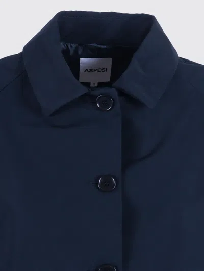 Aspesi Raglan-sleeve Flap-pocket Jacket In Blue
