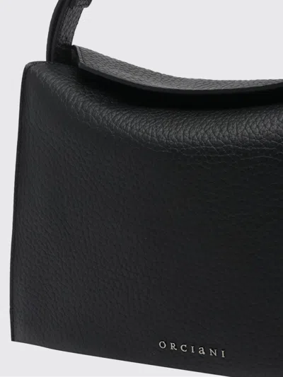 Orciani Small Trinity Leather Shoulder Bag In Black