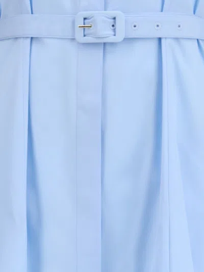 Gabriela Hearst Carmina Maxi Shirtdress In Light Blue Sea Island Cotton