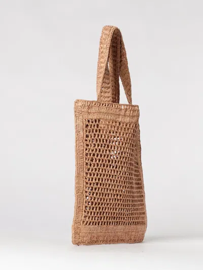 Chloé Chloe Women Antiqued Pink Raffia Estate Banana Shopping Bag In Neutral