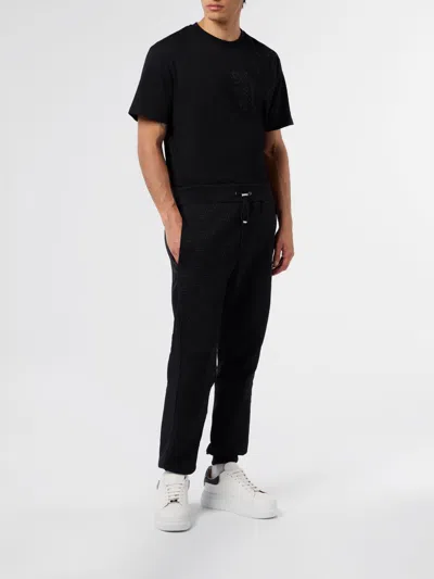 Philipp Plein Jogging Trousers Monogram Paisley Men In Black